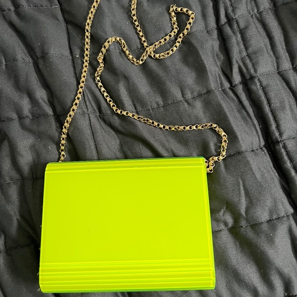 Jimmy Choo - Neon Yellow Acrylic Handbag - Picture 3 of 4